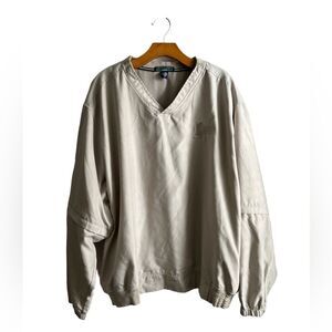 Devon and Jones Sport Men’s Beige V-neck Pullover Size Medium 2 0391
